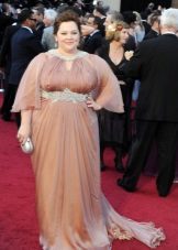 Abito da terra in seta con maniche lunghe per donne in sovrappeso