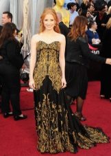 Gold dress evening dress