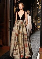 Floor-Length Barroco Print Dress
