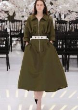 Solid Khaki New Bow Dress
