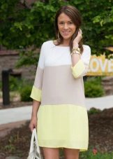 Tricolor casual dress