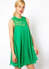 Dress flared from the chest