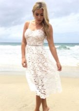 White Flare Knitted Dress