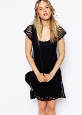 Black Flare Knitted Dress