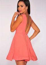 Open back summer flared dress
