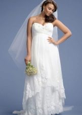 Long High Waist Wedding Dress