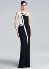 Black knit evening dress