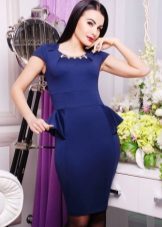 Knitted peplum dress