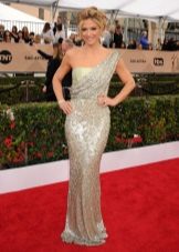 Asymmetric red carpet dress