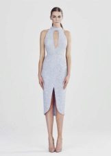 Dress with a deep neckline short