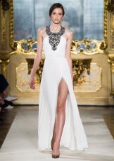 Dress with a slit spring