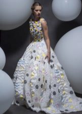 Spring puffy dress with print