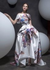 Spring floor dress with a fancy skirt