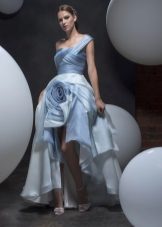 Spring short floor dress with a fancy skirt