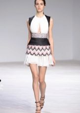 Short summer black and white dress