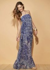 Color summer strapless dress