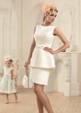 White Peplum Summer Dress