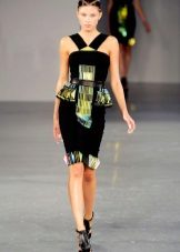 Summer peplum dress with straps