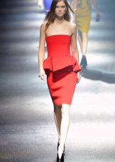 Red Peplum Summer Dress