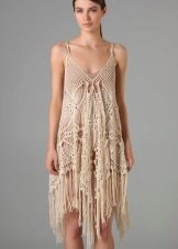 knitted summer dress on the straps