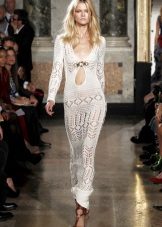 Knitted summer dress on the floor