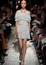 Polka-dot ruffle summer dress