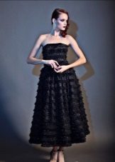 Strapless dress black magnificent