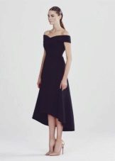  Strapless dress black high-low