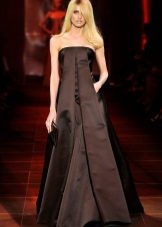 Strapless dress evening brown