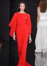 Jersey dress with wide sleeves