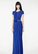 Jersey dress blue floor