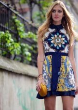 Short dress with scarves