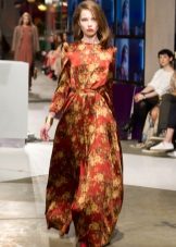 Dress made of scarves closed