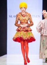 Dress from Pavloposadsky Zaitsev shawls