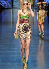 Asymmetrical scarf dress