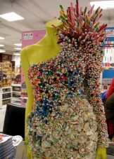 Dress made of sweets asymmetrical