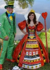 Dress from an adhesive tape magnificent on a floor