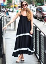 Uzun askısız çanta elbise