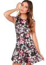 Short Floral Low Waist Dress