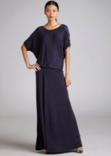 Long Blue Low Waist Dress