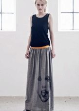 Long Two-tone Low Waist Dress