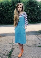 Denim midi kjole sundress