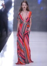 Woolen dress multi-colored