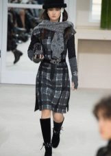 Checkered Woolen Dress