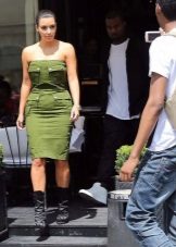 Military style pear dress for women