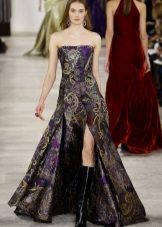 Print crepe de chine dress