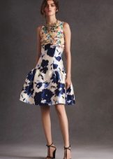 Dress from crepe de chine summer