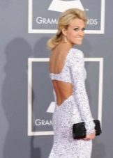 White back evening gown