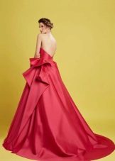 A-line floor-length dress with open back