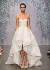 Fitted dress high-low wedding